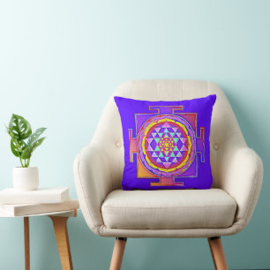 Sri Yantra - Hinduism Symbol Design 1 Cushion