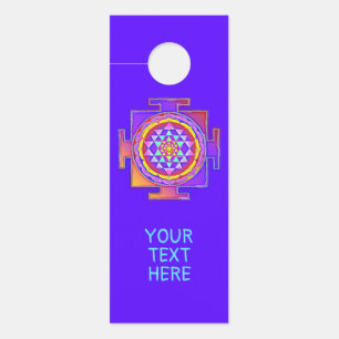 Sri Yantra - Hinduism Symbol Design 1 Door Hanger