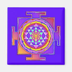 Sri Yantra - Hinduism Symbol Design 1 Magnet