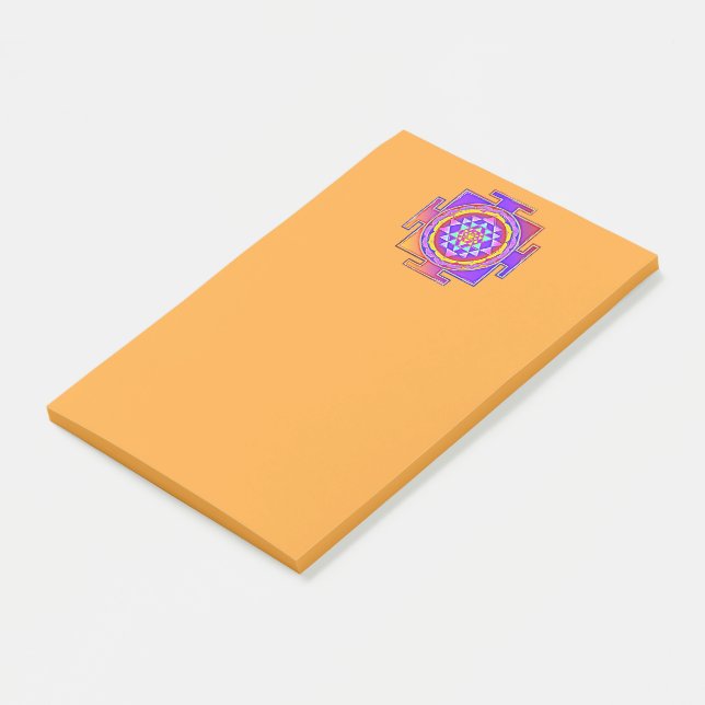 Sri Yantra - Hinduism Symbol Design 1 Post-it Notes (Angled)