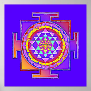 Sri Yantra - Hinduism Symbol Design 1 Poster