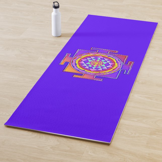 Sri Yantra - Hinduism Symbol Design 1 Yoga Mat (In Situ)