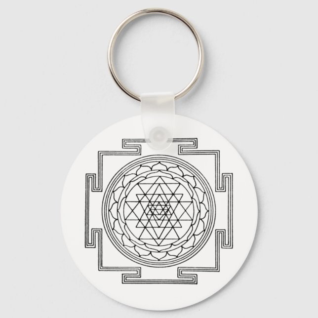 Sri Yantra Mandala Key Ring (Front)
