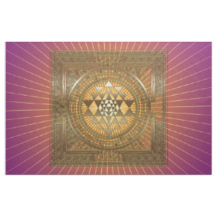 Sri Yantra Purple Sun - Fabric