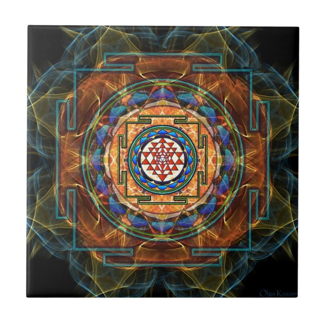 Sri Yantra - Sacred Geometry Tile (Front)