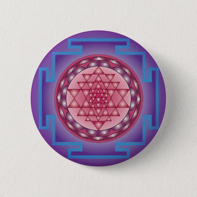 SRI YANTRA - SANCTUARY 6 CM ROUND BADGE (Front)
