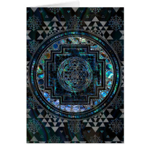 Sri Yantra / Sri Chakra Abalone Shell and Silver