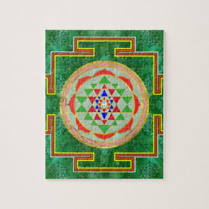 Sri Yantra  / Sri Chakra in colour Jigsaw Puzzle