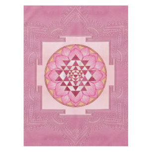 Sri Yantra / Sri Chakra in lotus Tablecloth