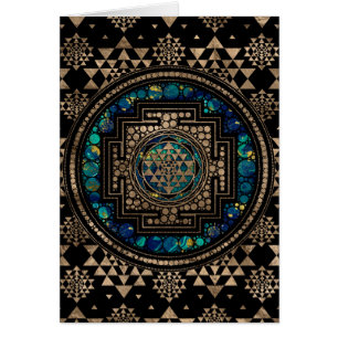 Sri Yantra / Sri Chakra Marble and Gold