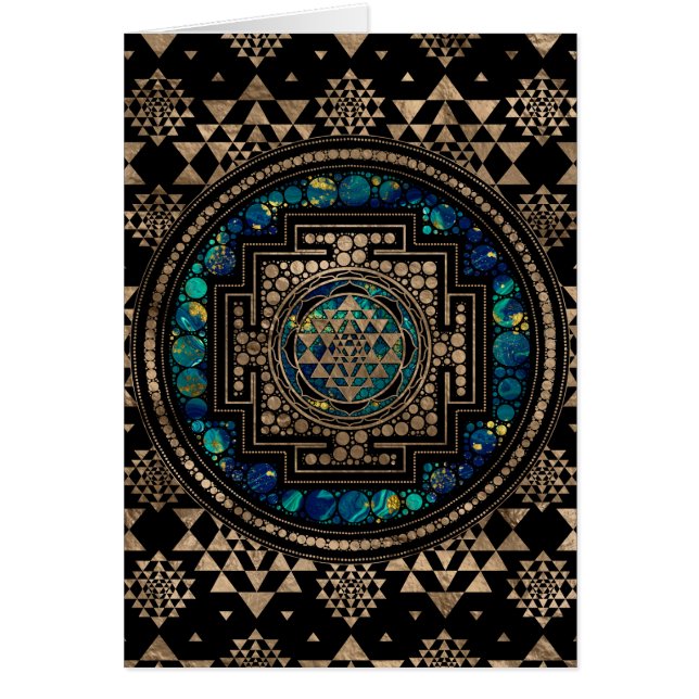 Sri Yantra  / Sri Chakra Marble and Gold (Front)