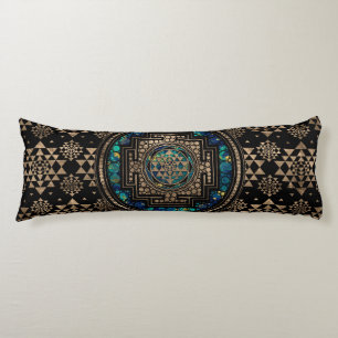 Sri Yantra  / Sri Chakra Marble and Gold Body Cushion