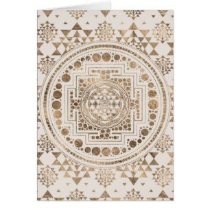 Sri Yantra / Sri Chakra Pastel Gold