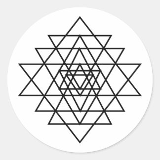 Sri Yantra Symbol - Classic Round Sticker
