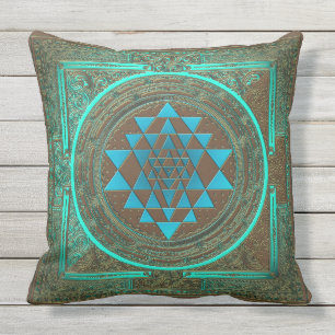 Sri Yantra Water Glow - Pillow