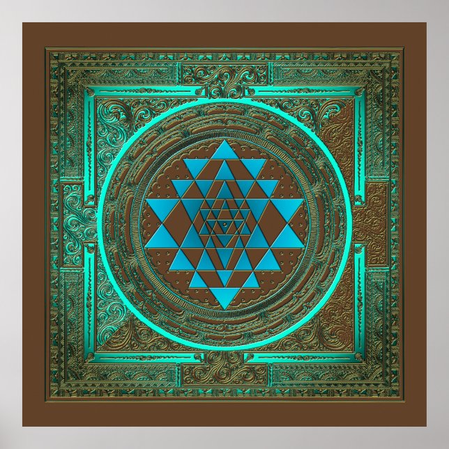 Sri Yantra Water Glow - Poster (Front)