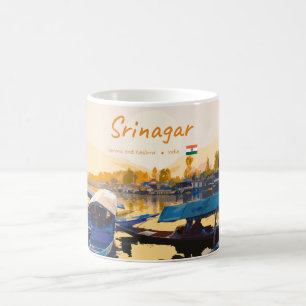Srinagar, India - Dal Lake Shikara Boats Coffee Mug