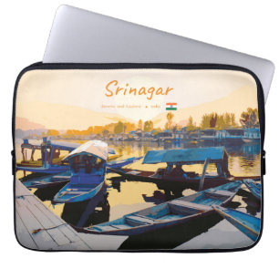 Srinagar, India - Dal Lake Shikara Boats Laptop Sleeve