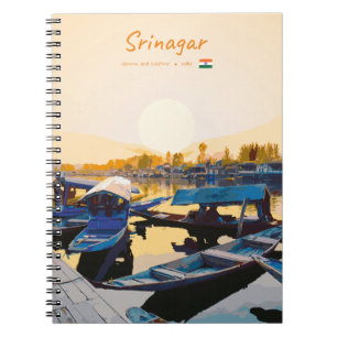 Srinagar, India - Dal Lake Shikara Boats Notebook