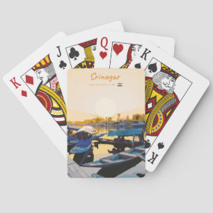 Srinagar, India - Dal Lake Shikara Boats Playing Cards