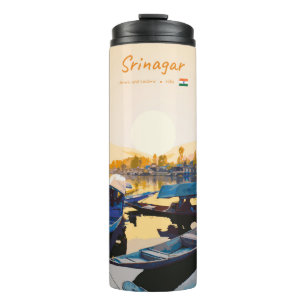 Srinagar, India - Dal Lake Shikara Boats Thermal Tumbler