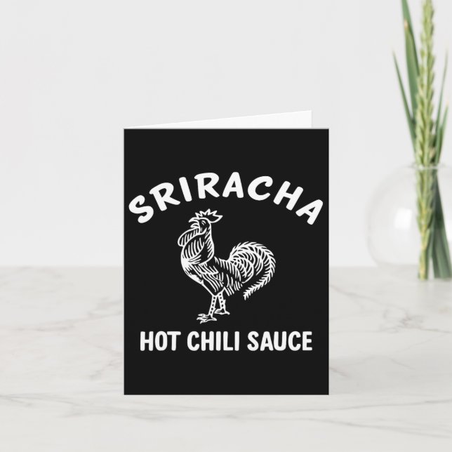 Sriracha Hot Chilli Sauce Tee Easy Halloween Costu Card (Front)