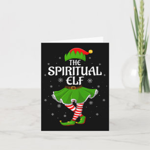 Sritual Elf Christmas Family Girls Women Elf Squad Card