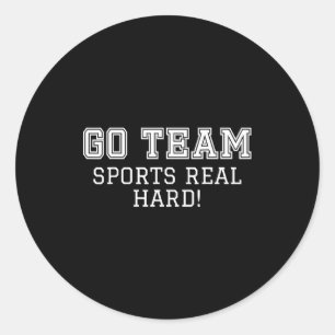 Srts Fan Go Team Funny Game Cheer  Classic Round Sticker