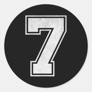 Srts Jersey Number 7 Nge Fan Team Player Birthday  Classic Round Sticker