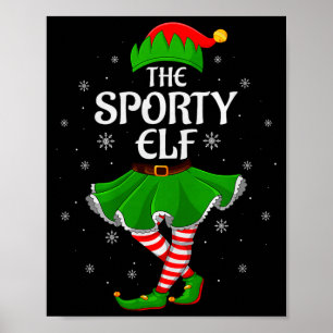 Srty Elf Christmas Family Girls Women Elf Squad Xm Poster