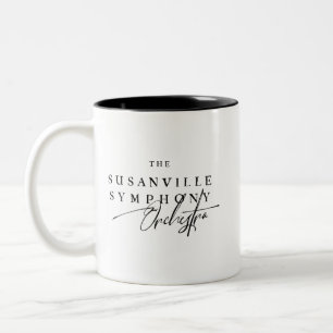 SS 02   Orchestra Script Logo Two-Tone Coffee Mug