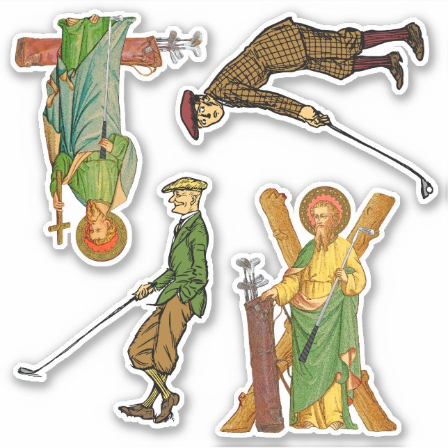 SS. Andrew & Jude and 2 Male Golfers Vintage (Front)