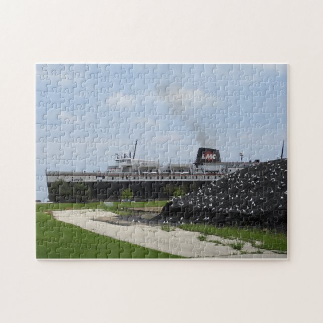 SS Badger Coal Ship Loading in Manitowoc WI Puzzle (Horizontal)
