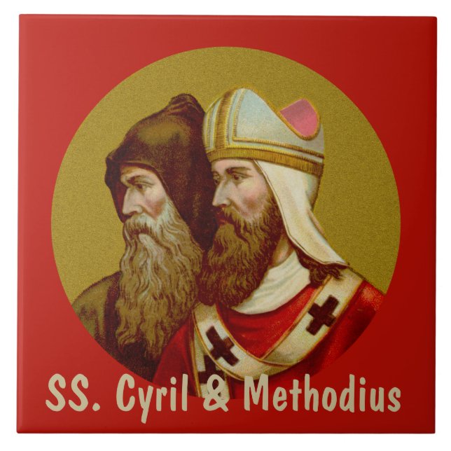 SS. Cyril & Methodius (M 001) Ceramic Tile (Front)