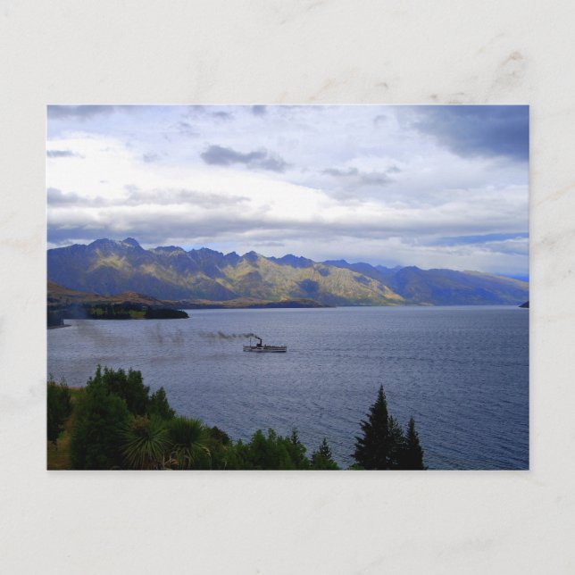 SS Earnslaw on Lake Wakatipu, Queenstown, New Zeal Postcard (Front)
