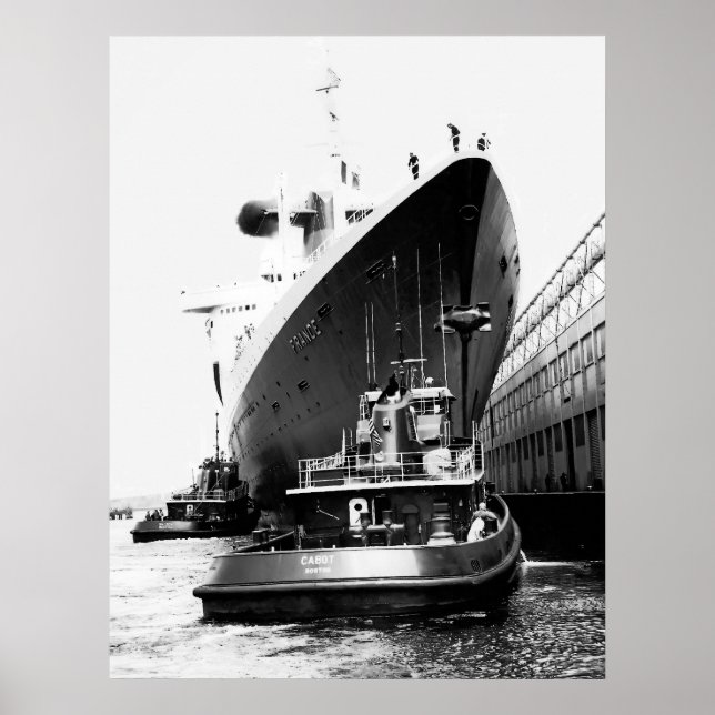 SS France in Boston Poster (Front)