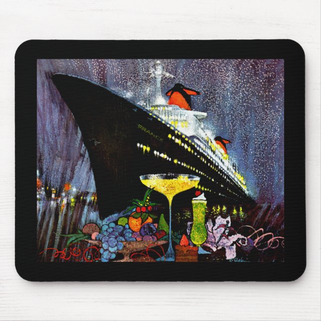 ss France with Champagne Mouse Pad (Front)