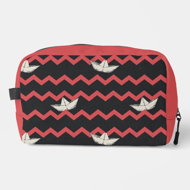 SS Georgie Boat Chevron Pattern Dopp Kit (Front)