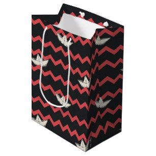 SS Georgie Boat Chevron Pattern Medium Gift Bag