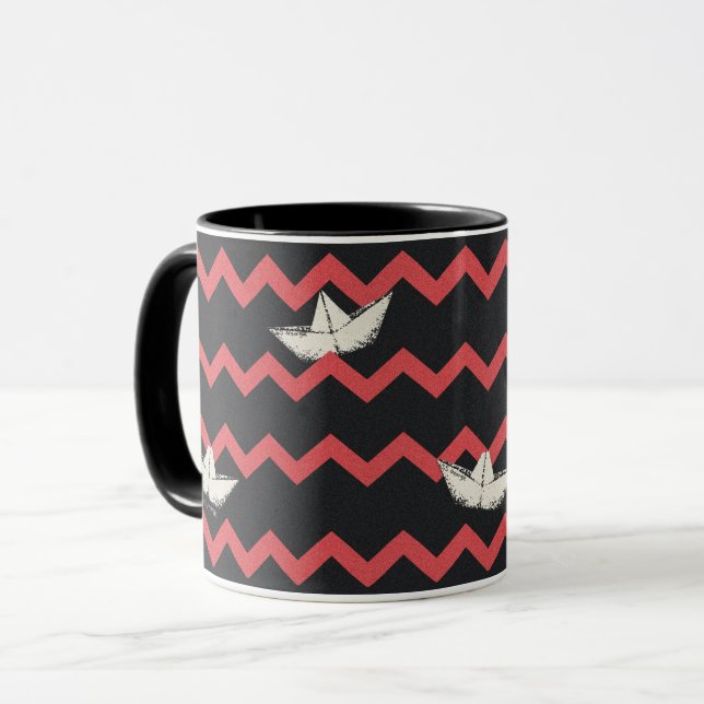 SS Georgie Boat Chevron Pattern Mug (Front Left)