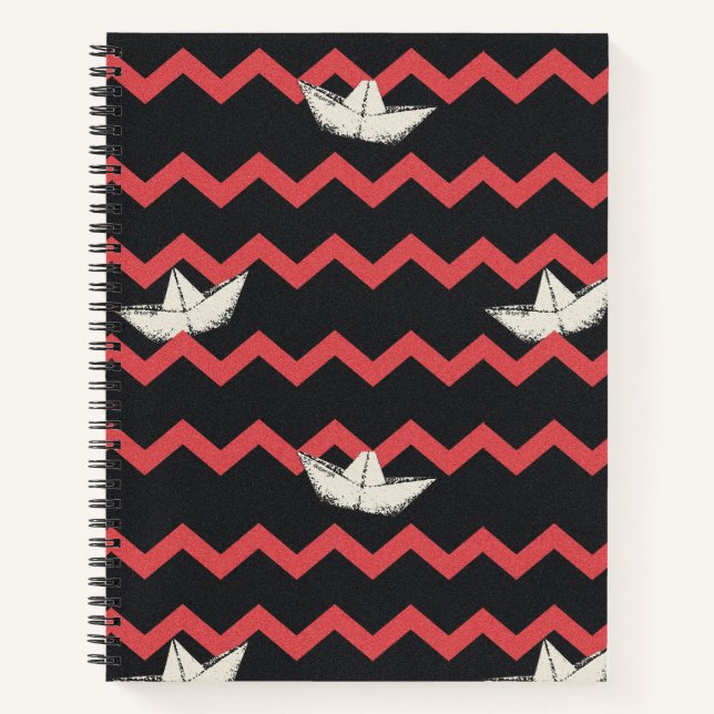 SS Georgie Boat Chevron Pattern Notebook (Front)