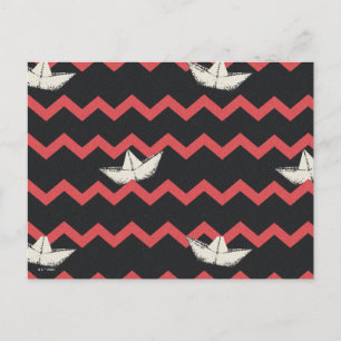 SS Georgie Boat Chevron Pattern Postcard