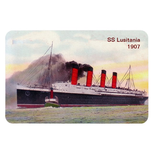 SS Lusitania 1907 Magnet (Horizontal)