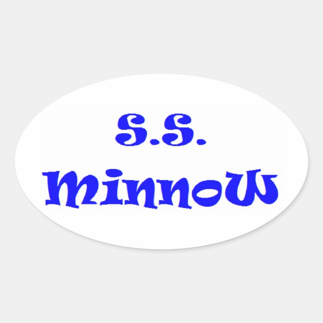 ss minnow oval sticker (Front)