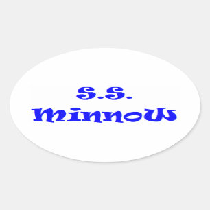 ss minnow oval sticker