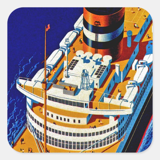 SS Nieuw Amsterdam Square Sticker (Front)