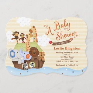 SS Noah / Noah's Ark Baby Shower Invitation