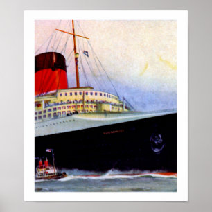 ss Normandie Forecastle Poster