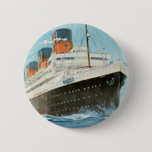 ss Paris - The French Line 6 Cm Round Badge