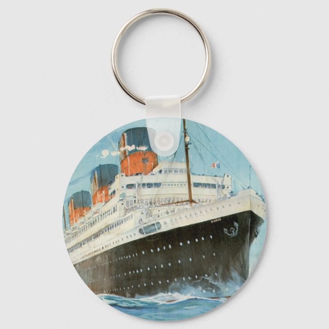ss Paris - The French Line Key Ring (Front)